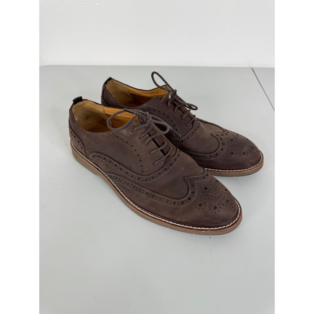 Cole Haan Mens Grand.OS Wingtip Oxford Brown Nubuck Leather Shoes C33470 8.5M